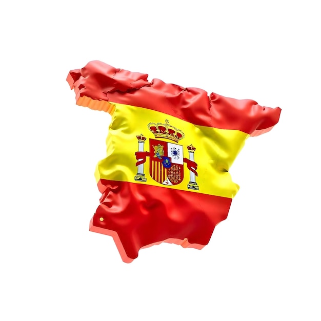 Spain Map Flag Concept Illustration Design