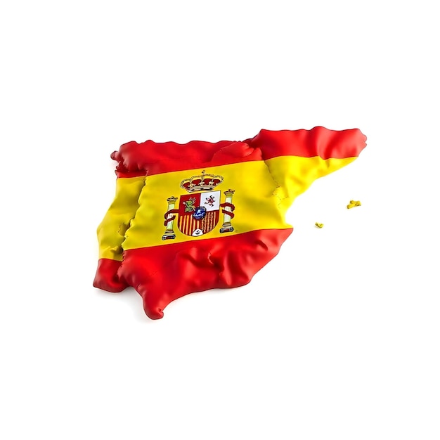 Spain Map Flag Concept Illustration Design