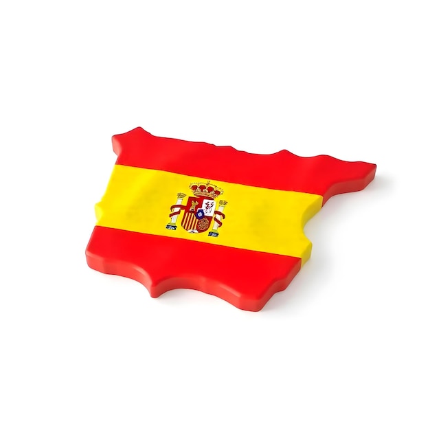 Spain Map Flag Concept Illustration Design