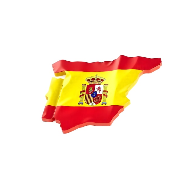 Photo spain map flag concept illustration design