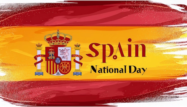 Photo spain national day poster design