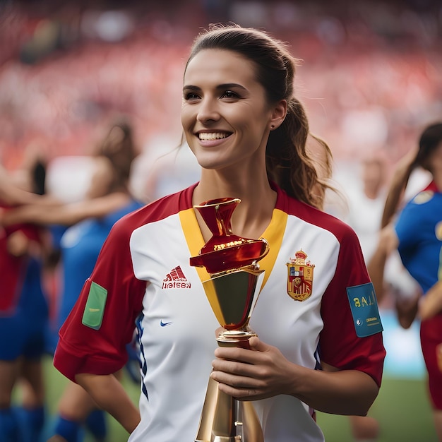 Spain's women's national football team victory art