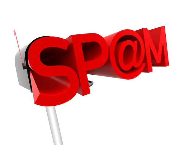 Spam text and male box Digitally Generated Image