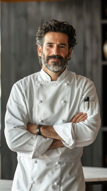 Spanish chef in white jacket