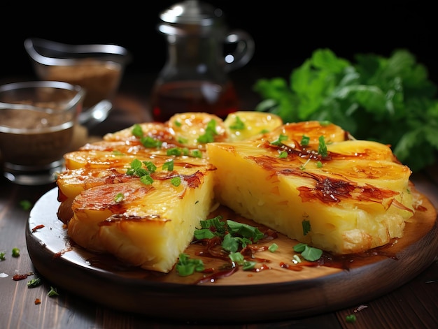 Spanish potato omelet and green salad