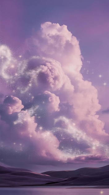 Sparkle cloud pastel purple image