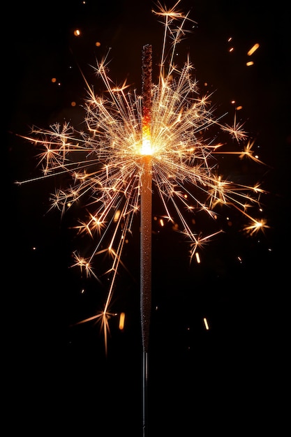 a sparkler is lit up by a sparkler