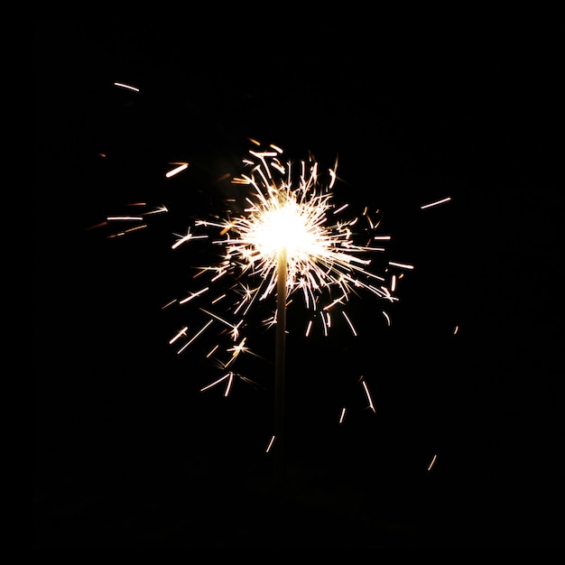 Sparkler on white