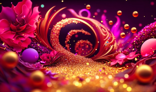 A sparkling background filled with glitter in a variety of colors