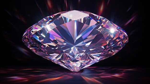 Sparkling Beauty Diamond Gemstone in Focus AI Generated Illustration