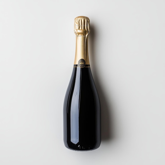 Photo sparkling celebration a bottle of champagne on white background