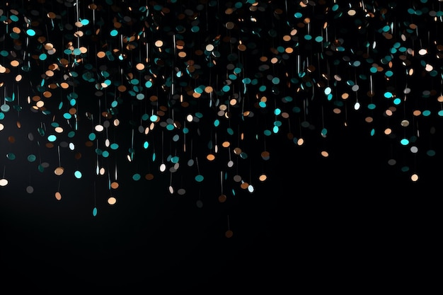 Sparkling confetti on dark background