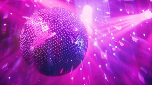 sparkling disco ball Disco ball with bright lights night party night party background photo