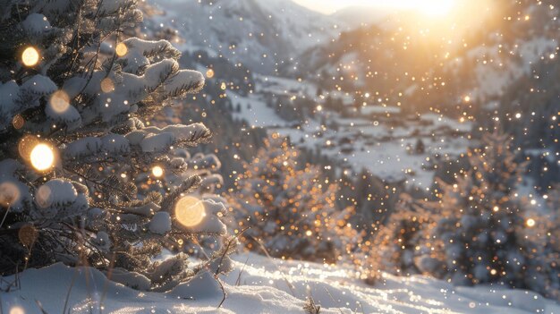 Sparkling Light in the Mountains