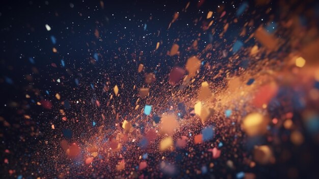 Sparkling Luxury Glitter Bokeh Sparkles and Particles Generative AI