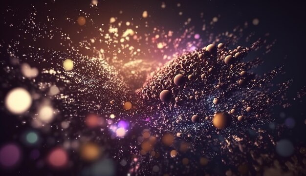 Sparkling Luxury Glitter Bokeh Sparkles and Particles Generative AI