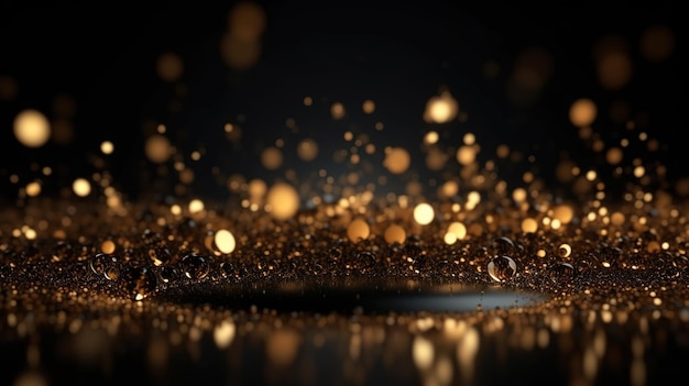 Sparkling Luxury Glitter Bokeh Sparkles and Particles Generative AI