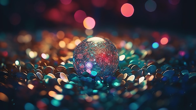 Sparkling Luxury Glitter Bokeh Sparkles and Particles Generative AI