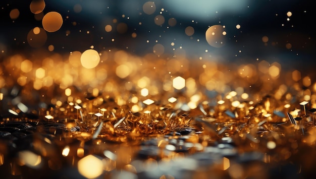 Sparkling Luxury Gold Glitter Bokeh Sparkles and Particles