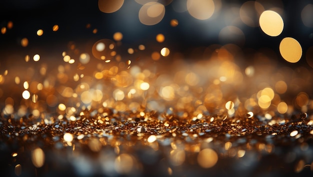 Sparkling Luxury Gold Glitter Bokeh Sparkles and Particles