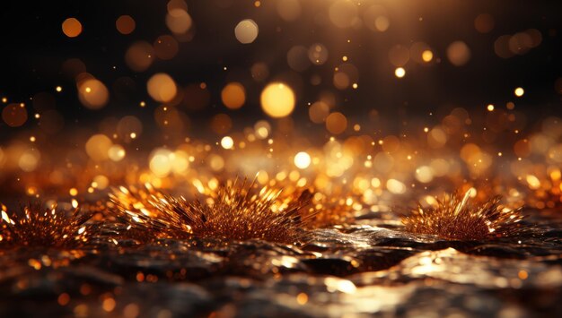 Sparkling Luxury Gold Glitter Bokeh Sparkles and Particles