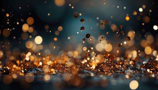 Sparkling Luxury Gold Glitter Bokeh Sparkles and Particles