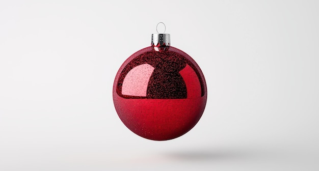 Photo sparkling red christmas ornament