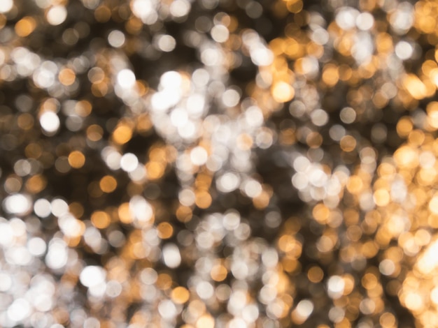 sparkling round heart shaped golden bokeh background