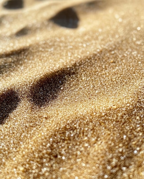 Photo sparkling sand grains