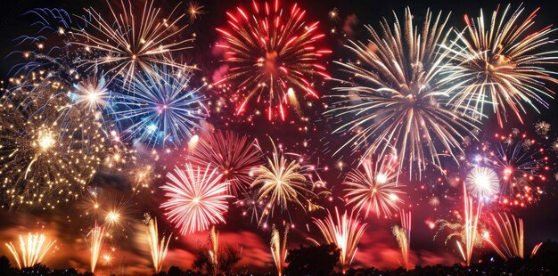 Sparkling Spectacle Capturing the Beauty of Fourth of July Fireworks on Independence Day