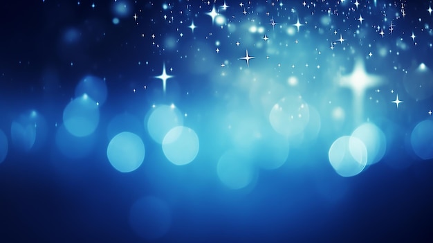 Sparkling Starry Blue Background