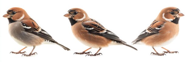 Photo sparrow bird isolated on white background