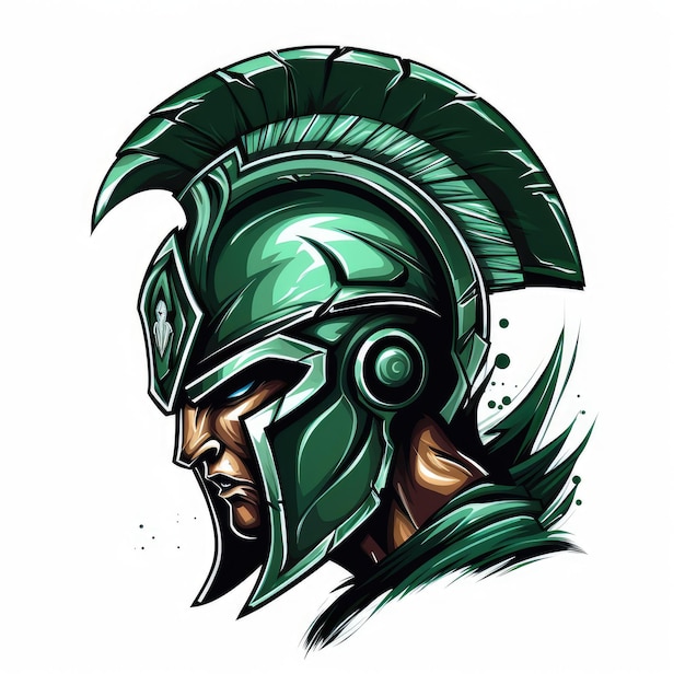 Spartan warrior logo AI generated Image