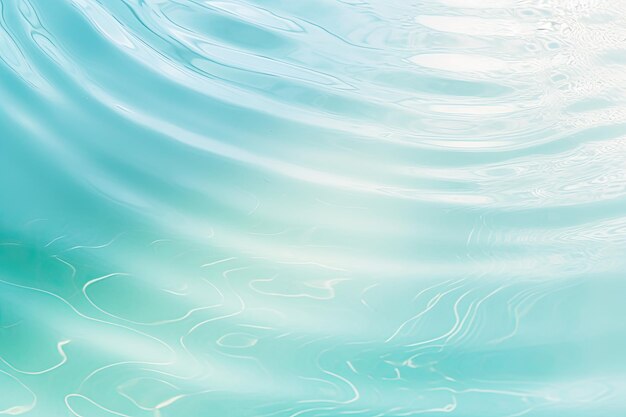 A spathemed backdrop featuring a smooth surface of blue mintcolored water adorned with rings and