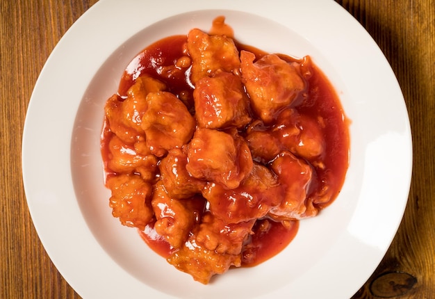 Special Chinese Food Tomato Sweet and Sour Pork