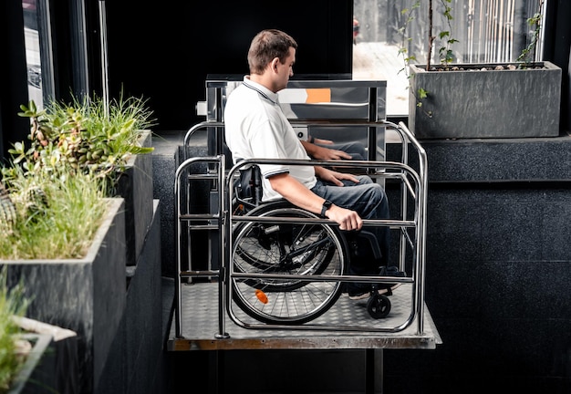 The special elevator for the person with a physical disabilities