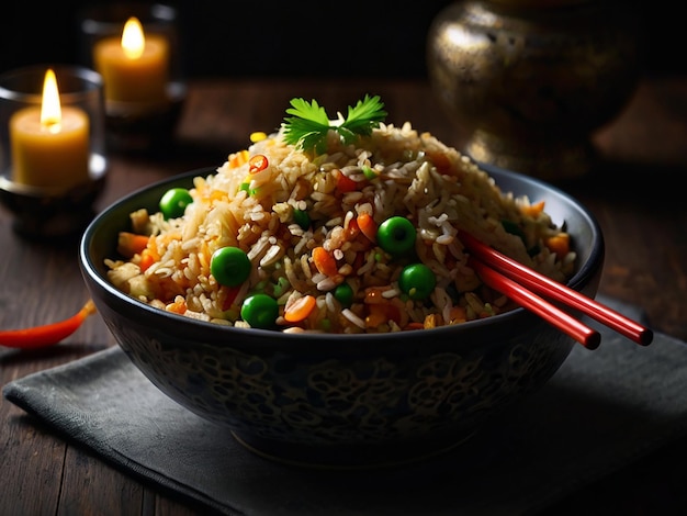 Special fried rice dish in a plate