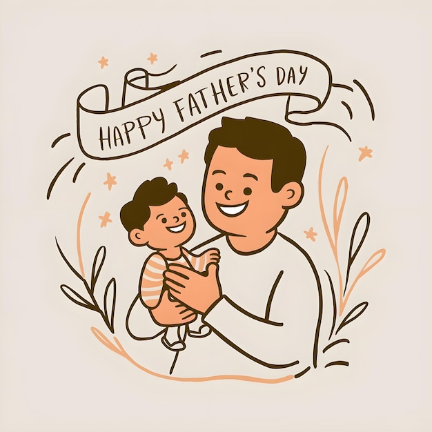 A Special Happy Fathers Day Illustration for an Amazing Dad Vector Art