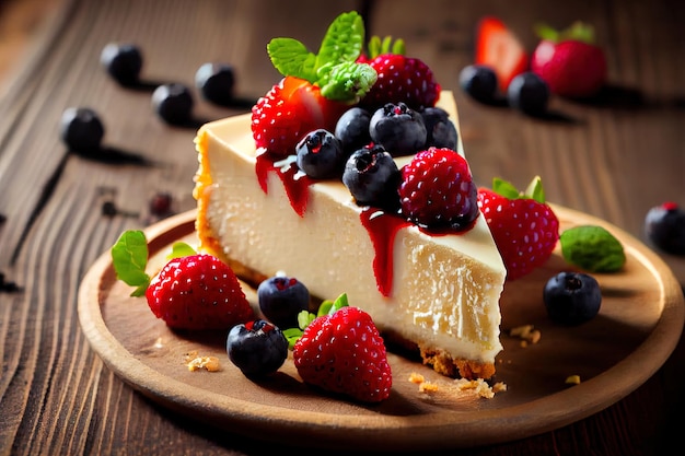 Special Homemade cheesecake with fresh