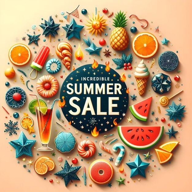 Photo special summer sale enjoy discounts and fresh treats