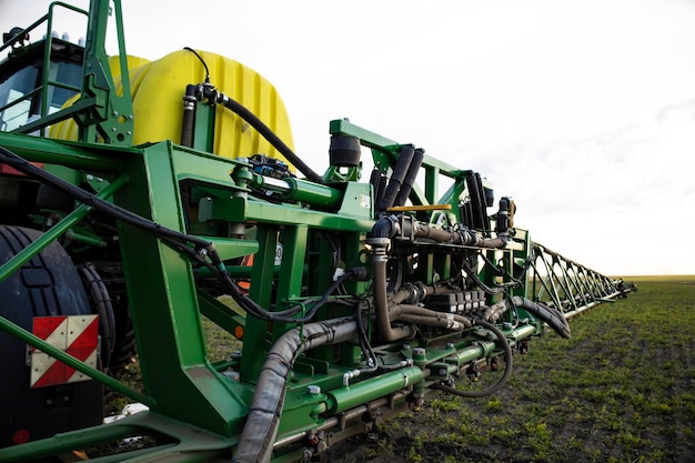 Special tractor for the treatment of crops from weeds and pests