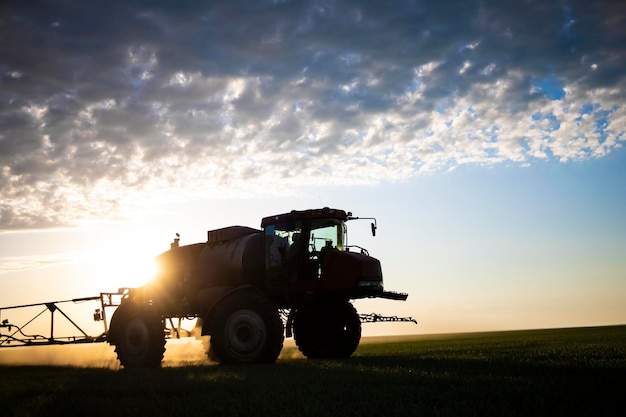 Special tractor for the treatment of crops from weeds and pests