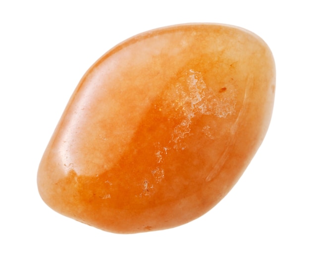 Specimen of red aventurine gemstone isolated