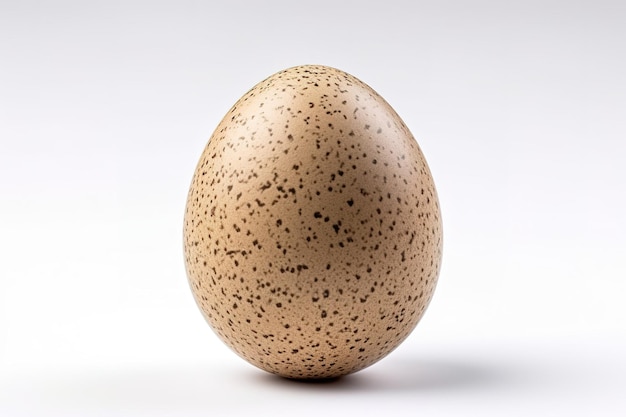 Photo a speckled egg of mystery awaits its fate on white or png transparent background