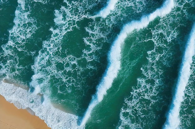 Spectacular drone photo of beach for refreshing and calmness concept