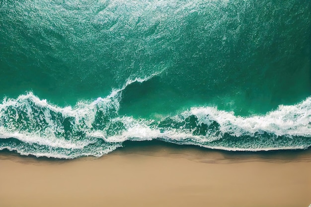 Spectacular drone photo of beach for refreshing and calmness concept