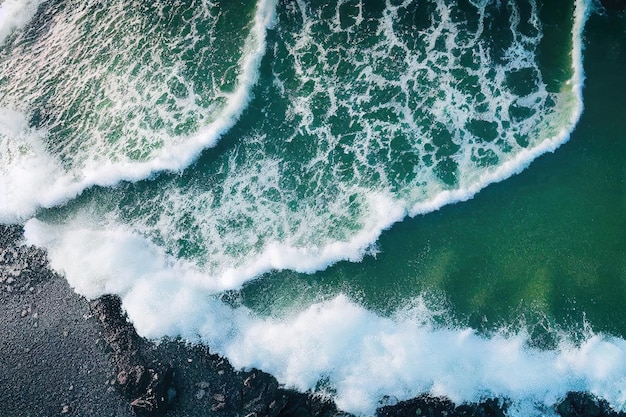 Spectacular drone photo of beach for refreshing and calmness concept