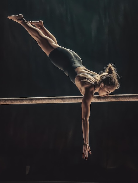 Spectacular Gymnastics Routine On Balance Beam