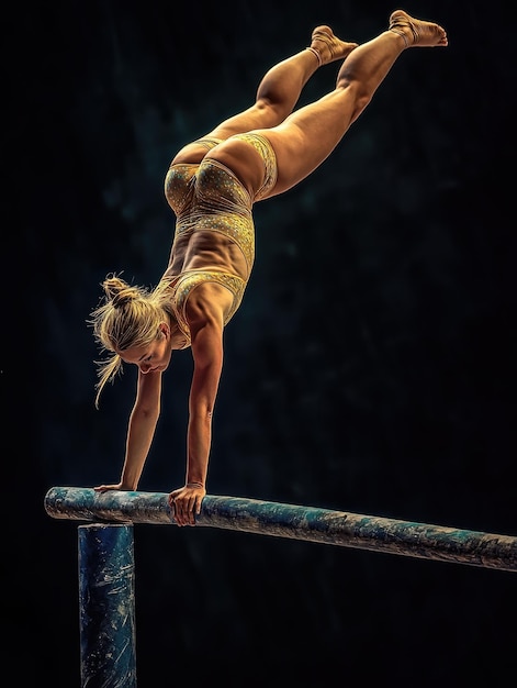 Spectacular Gymnastics Routine On Balance Beam