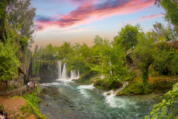 Spectacular nature view of Antalya Dden waterfall